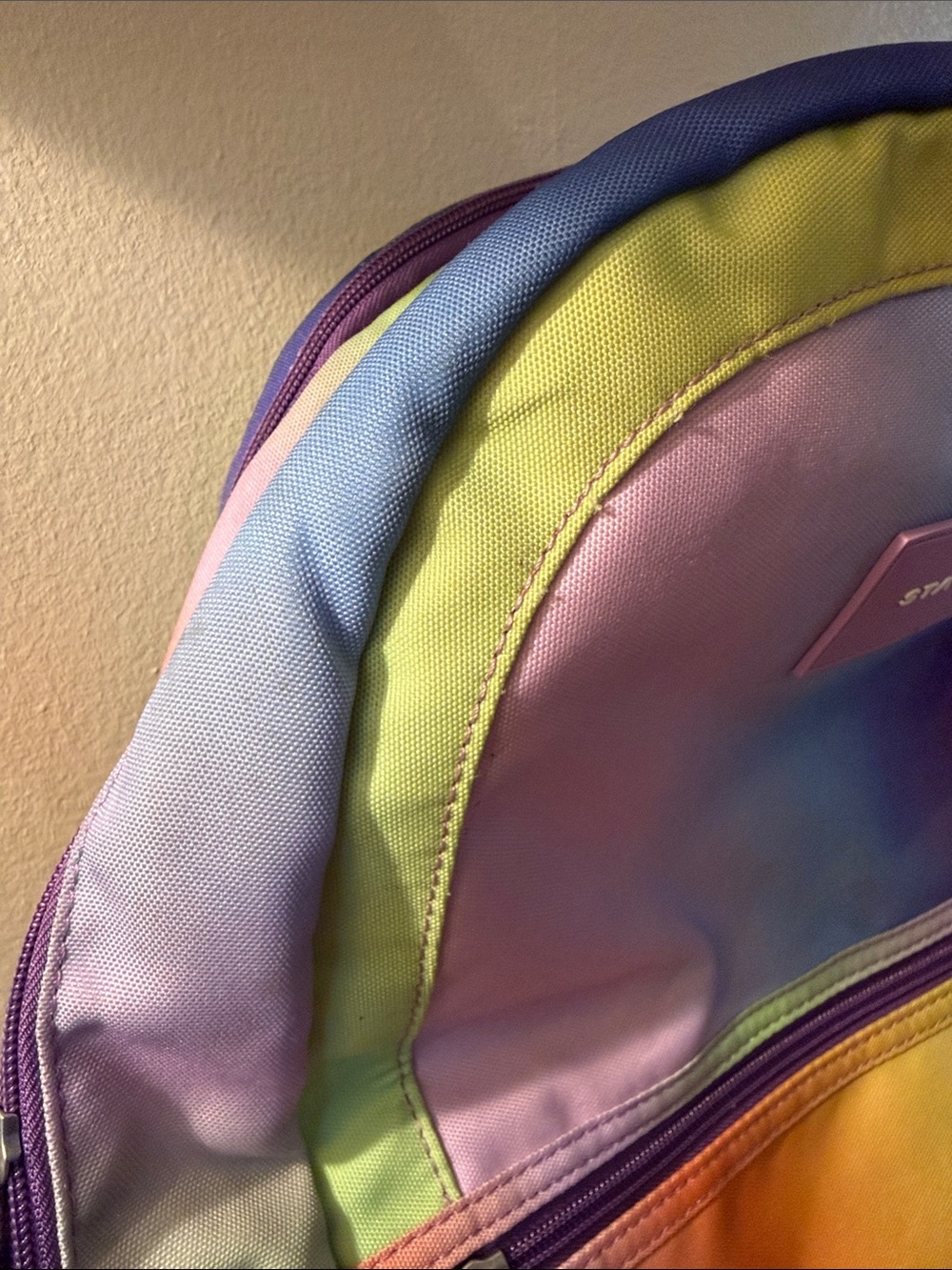 STATE Ombre Rainbow Backpack - Purple, Blue, Green, Yellow, Orange - Picture 4 of 13